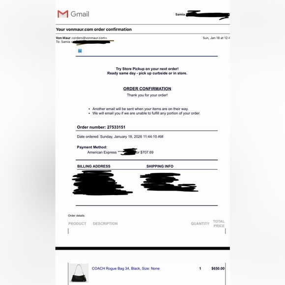 COACH ROGUE 34 BNWT - Picture 3 of 3